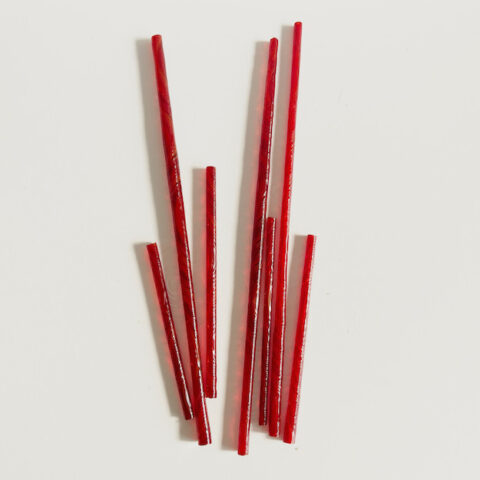 Twisted Glass Cane - Rich Red - 50g - 90COE